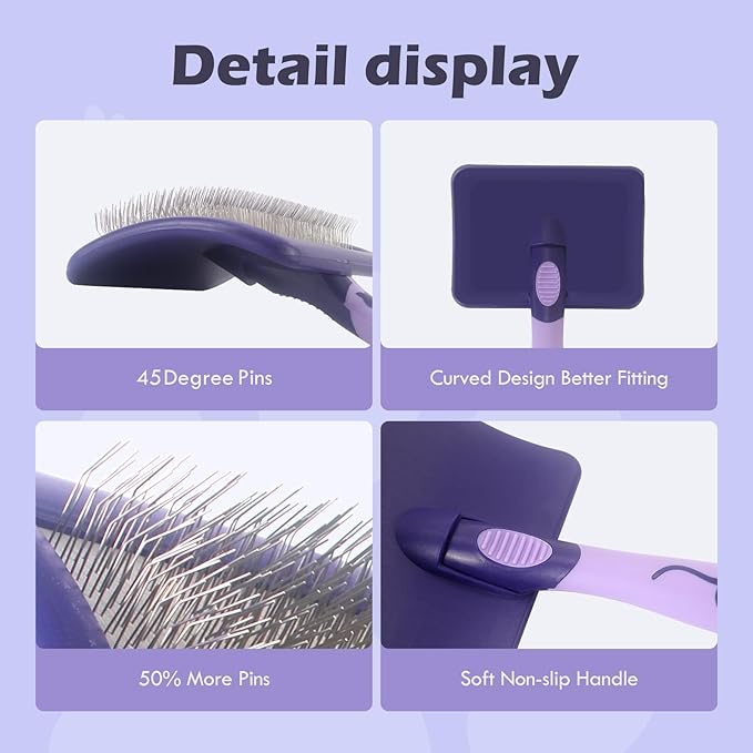 Dog Brush for Poodles,Grooming Brush for Dematting, and Detangle,Dog Brush for Poodles,German Shepherd Hair,Pitbulls,Yorkies,Labrador Retriever Grooming and Bathing