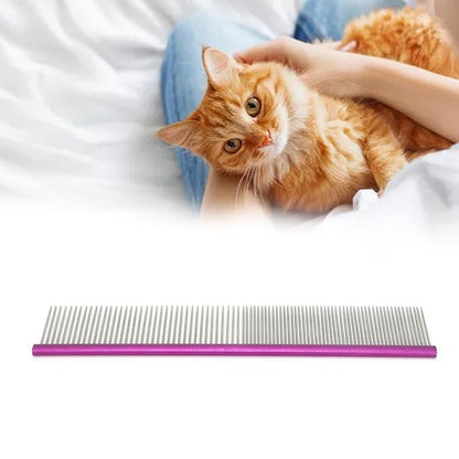 Greyhound Comb For Dogs, Metal Dog Comb Cat Comb For Removing and Knots Dog Combs with Rounded Ends Dog Combs For Grooming Matting Grooming Tool For Long Short Haired Dog