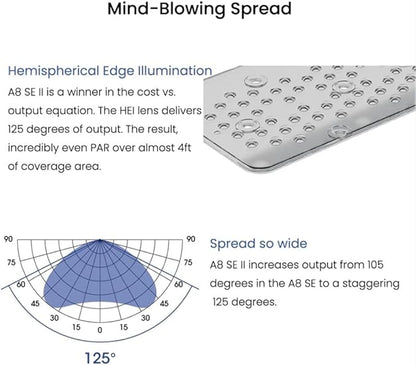 A8SE II Max and Blue 240W Full Spectrum WiFi App Programmable Marine LED Aquarium Light for Saltwater Coral Reef Fish Tank (A8SE II Blue)