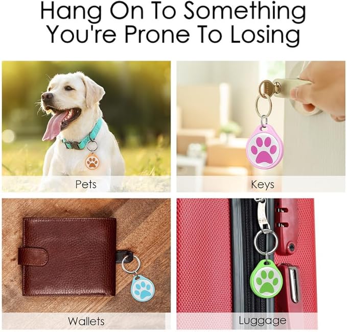 ADVENTUREMORE AIR Pet ID Tag-6pcs QR Code Tag & Smart ID Tag Small Personalized Name Plate with Online Profile - Dog Cat Tag Scan QR Receive Instant Pet Location Alert Email