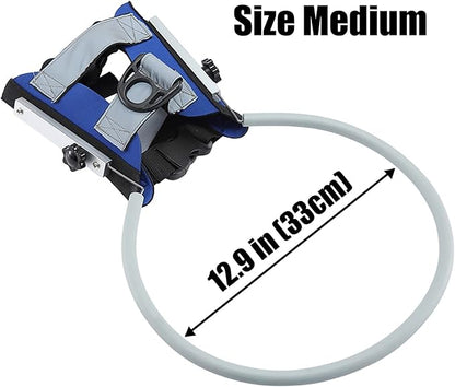 Dog Ring Harness with D-Ring, Lightweight Blind Dog Assistance Device, Visually Impaired Accessory for Dogs BlueUp Medium