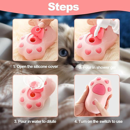 Cat Steamy Brush Dog brushes Cat Claw Pet Brush for Shedding Grooming, Lightweight Skin Friendly Pet Brush Hair Removal Comb Brushes for Long or Medium Haired Cats(Pink)