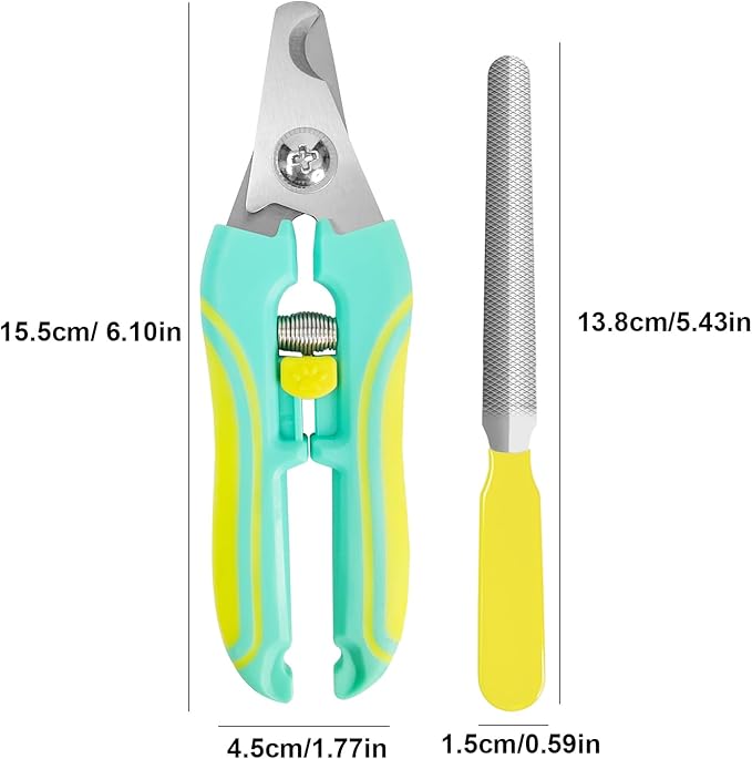 Dog & Cat Pets Pet Nail File, Dog & Cat Nail Clippers and Trimmers, Dog & Cat Nail Trimmers, Pet Nail Clipper with Safety Lock to Avoid Over Cutting, Perfect Grooming Tool