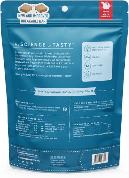 Nutri Bites Freeze Dried Whitefish Dog & Cat Treats 4 oz | Healthy Pet Training Treats or Food Topper | All Natural, High Protein | Great for Puppy, Small, Medium, or Large Breeds