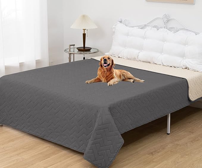 fuguitex Waterproof Dog Bed Cover Couch Cover for Pet Anti-Slip Cat Mat Pet Pad Blanket for Sofa Chair Recliner Bed Furniture Protrctor