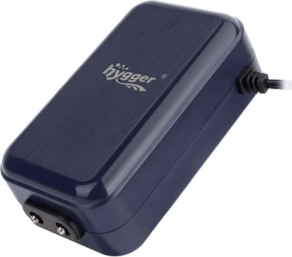 hygger Aquarium Air Pump,Adjustable Oxygen Pump，Silent Powerful Aerator Pump 2W/3W/4.5W/6W/ 1/2 Air Outlets Ultra for Up to 100 Gallon Tank