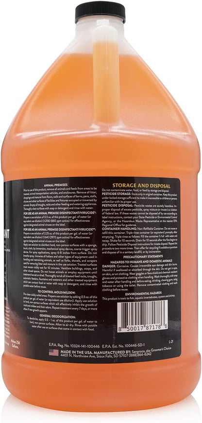 256:1 Disinfectant, 1 Gallon - Liquid Concentrate Disinfectant and Deodorizer, Sanitizer for Veterinary Clinics and Kennels, Effective Against Viruses and Bacteria (Fresh and Clean)