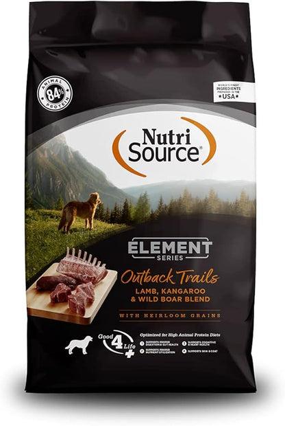 NutriSource Element Series Outback Trails Dry Dog Food, Lamb, Kangaroo and Wild Board, 24LB