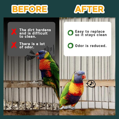 HA SHI Bird Cage Liner - 120 Acid-Free Newsprint Sheets, 31" x 21.5", 5.5 lb - Perfect for Packing, Pet Cages, Non-Toxic & Safe for Birds, Ideal for Crafts, Shipping, Moving