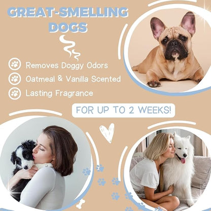 Alpha Dog Series Natural Dog Shampoo and Conditioner with Aloe Vera, pH Balanced Oatmeal Shampoo for Dogs, Tear-Free Dog Shampoo for Sensitive Skin, 26.4 Oz (Pack of 6)