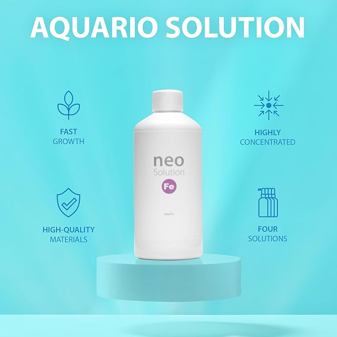 Plant Fertilizer for Aquarium Plants - Liquid Iron Fertilizer for Aquarium Plants - Boosts Red Color & Supports Healthy Growth for Aquarium Plants - Neo Solution Fe, 300ml