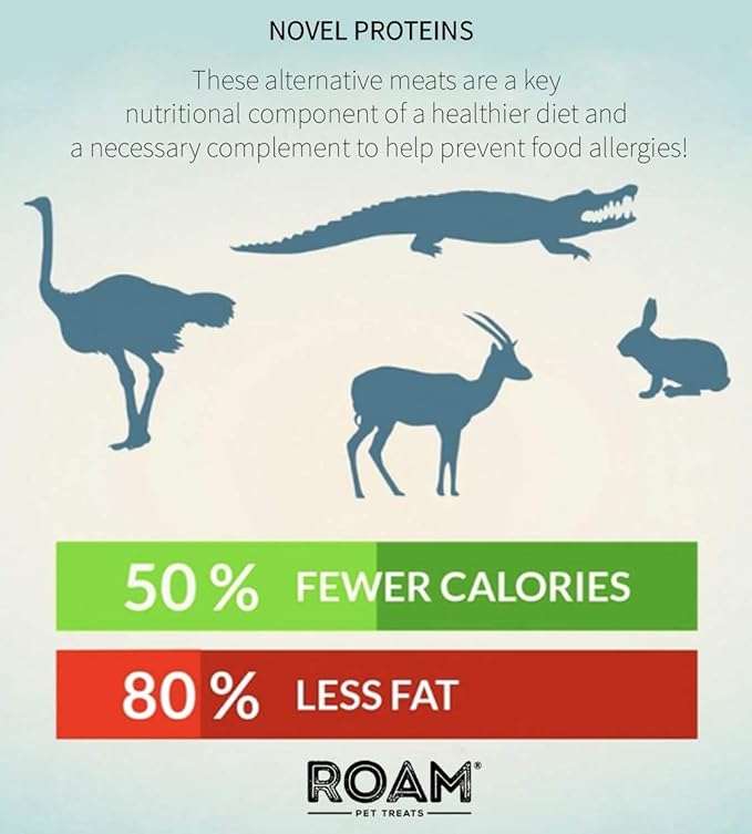 ROAM Pet Treats Bucky Chucky  Grasslands Venison Dog Bone, Single Ingredient, All Natural, Grain-Free, & Gluten-Free