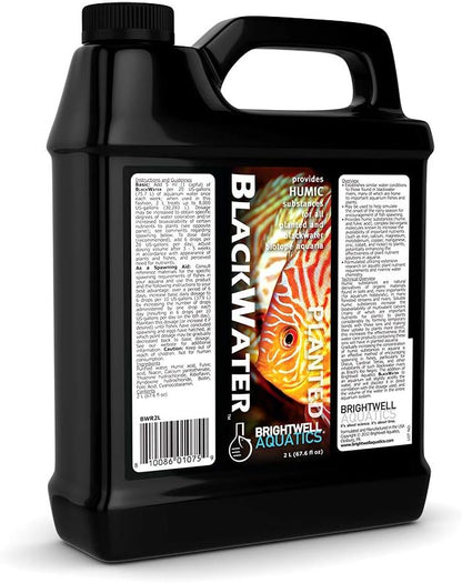 Brightwell Aquatics Blackwater Humic Fulvic Acid Supplement Simulates Natural Blackwater Conditions Supports Nutrient Uptake in Freshwater Planted Aquariums, 2L