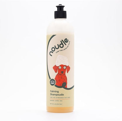 Pets - Calming Shampoudle, 16oz, Moisturizing and Gentle All Natural pet Shampoo with Lavender, Vanilla, Cucumber, Aloe, and Oatmeal