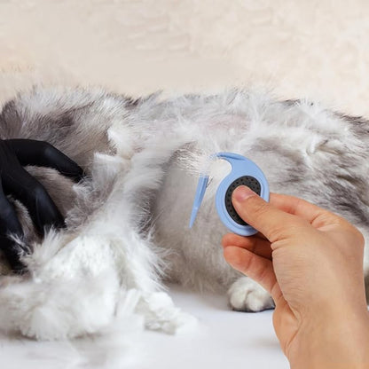 2pcs Knotting Comb for Cats, Dog Shedding Brush Dematting Comb Hair Removal Tool for Knotted & Loose Hair Grooming Accessories for Pet Kitten Puppy (Blue)