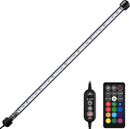 NICREW LED Aquarium Light, 19 Inches Submersible Fish Tank Light, Waterproof Underwater Light with Multicolor Option