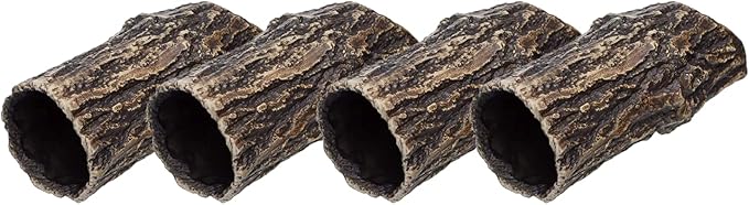 Plecoceramics Pleco Cave Natural Breeding Ceramic Decorations Fish Tank Aquarium Medium Size (4 pcs)