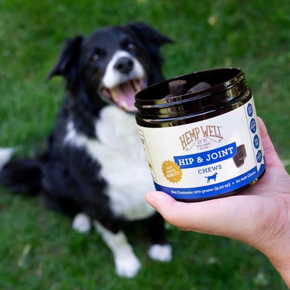 Hemp Well Hip and Joint Soft Chews  Supports Mobility and Promotes Healthy HIPS and Joints for Dogs, Organically Sourced (60 Count)