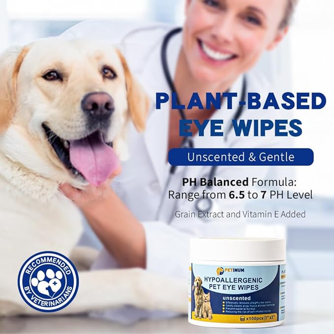 Hypoallergenic Pet Eye Wipes