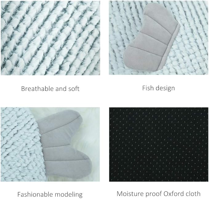 La La Pet® Plush Cat Bed Cave Calming Washable Pet House Bed Selfwarming Pet Bed Foldable Cat Sleep Tent Dog Nest Soft Puppy House Bed for Cats and Small Dogs(Red,L)