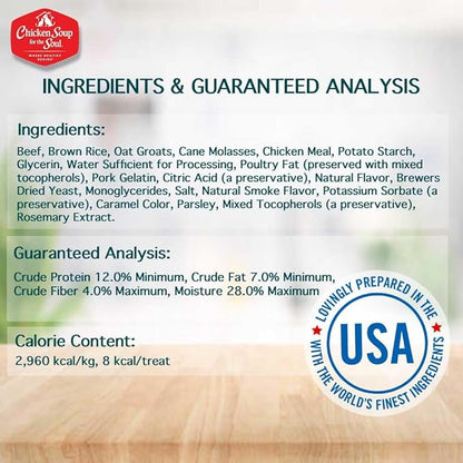 Chicken Soup For The Soul Pet Food Savory Snacks Dog Treats, Beef, 6 Ounce Bag | Soy, Corn & Wheat Free, No Artificial Flavors or Preservatives