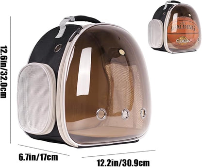 Small Animal Carrier Backpack and Playpen Outdoor Travel (Polarized Brown, Backpack+Playpen)