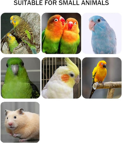 Hamiledyi 5 Pcs Parrot Perch Stand Natural Wood Bird Perch Stand Platform Paw Grinding Sticks Cage Accessories Exercise Toys for Budgies Parakeets Cockatiels Conures Lovebirds