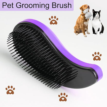 Puppy Brush, Soft Dog Brush for Grooming, Puppy Hair Remover Brush Comb, Grooming Tool for Poodles,Teddy, Yorkies, Maltese, Shih Tzu, Chihuahua, Light Purple