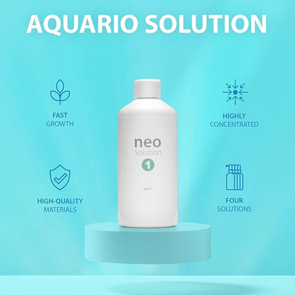 Plant Fertilizer for Aquarium Plants - Liquid Fertilizer with Nitrogen, Phosphorus, Potassium, Magnesium to Promote Growth & Photosynthesis in Aquatic Environments - Neo Solution 1, 300ml