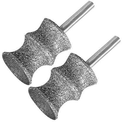 Diamond Dremel Dog Nail Grinder Attachment, 1/8'' Pet Nail Grinder Wheel for Dremel, 2-Pack (Large B+B)