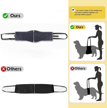 Dog Sling for Large Dogs Hind Leg Support, Magic Tape Dog Lift Harness, Soft Dog Support Harness for Back Legs, Hip Support Harness to Help Senior, Injured, Disabled and After ACL Surgery