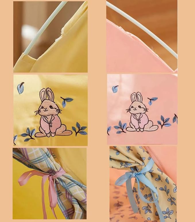 Cute Cat Teepee Cave, Cat Tent Foldable Indoor Outdoor with Thick Mat,Puppy Bed Tent,Bunny Pet Tent Teepee,Portable Dog House Teepee Tent, Cat Bed,Dog Bed Tent,Puppy Bunny,Pet Tent Teepee (Z2, M)