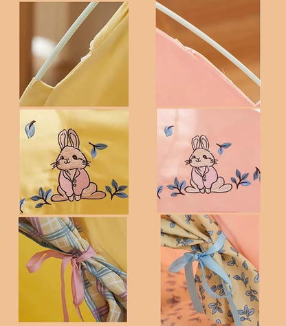 Cute Cat Teepee Cave, Cat Tent Foldable Indoor Outdoor with Thick Mat,Puppy Bed Tent,Bunny Pet Tent Teepee,Portable Dog House Teepee Tent, Cat Bed,Dog Bed Tent,Puppy Bunny,Pet Tent Teepee (Z2, L)