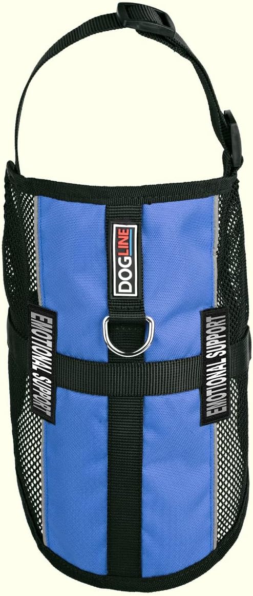 Dogline MaxAire Multi-Purpose Mesh Vest for Dogs and 2 Removable Emotional Support Patches, Large, Blue