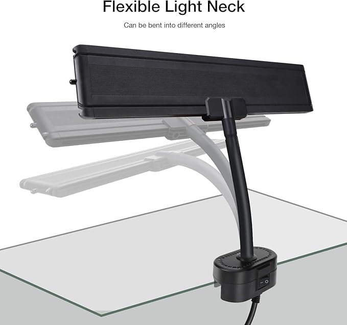 IREENUO Aquarium LED Light, Full Spectrum Fish Tank Clip on Light with Remote, Color Changing Lighting for Reef Coral Aquatic Plants and Fish Keeping (20W（23.6inch)