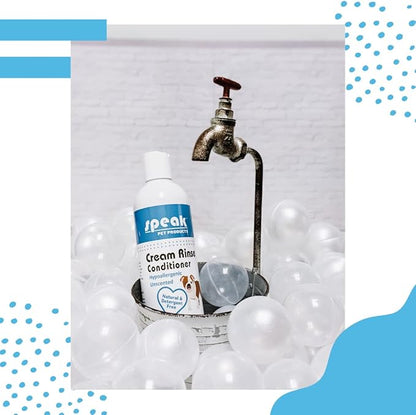 Dog Natural Cream Rinse Conditioner, Hypoallergenic Unscented, 17oz