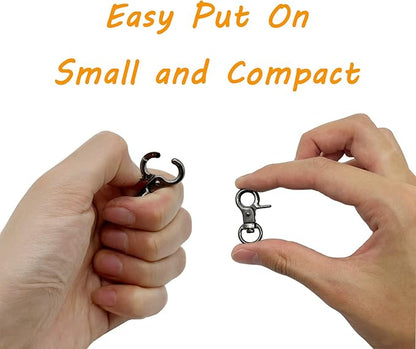 Dog Tag Clips 2 Pack Easy Change for Pet ID Tag Quick Clips Small Medium Large Dogs and Cats Collars|Black|