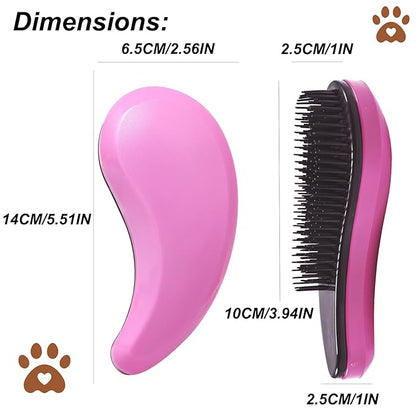 Puppy Brush, Soft Dog Brush for Grooming, Puppy Hair Remover Brush Comb, Grooming Tool for Poodles, Teddy, Yorkies, Maltese, Shih Tzu, Chihuahua, Pink