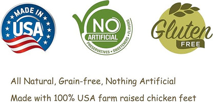 American Paws Dehydrated Chicken Feet Dog Treats, Only One Ingredient, No Additives, Made and Sourced in USA, (About 28-Pack), 1lb