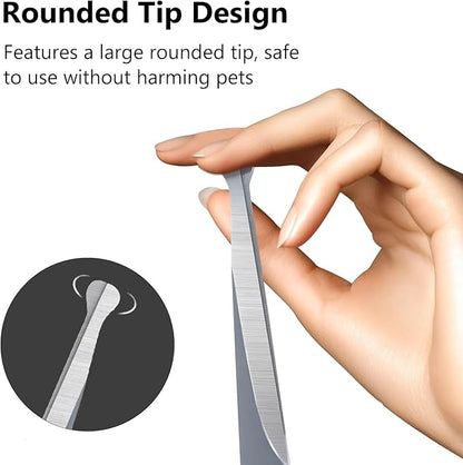 2-Pieces Professional Dog and Cat Grooming Scissors, Pet Trimming Shears, Sharp Stainless Steel Blades with Rounded Tips - Safe Fur Cutting for Dogs, Cats, Horses