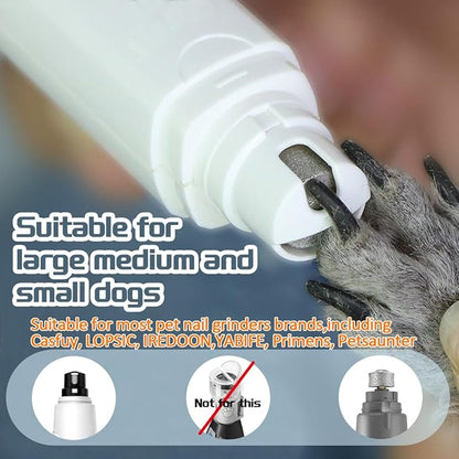 Dog Nail Grinder Wheels Head Bits 2PCS, Diamond Grinding Wheels Compatible for Casfuy, LOPSIC, YABIFE, LuckyTail, boomki, and Most Brands