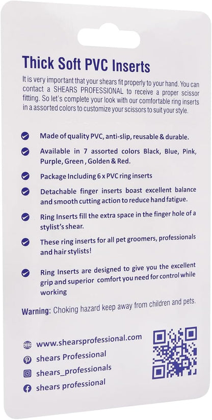 6 Pcs Soft Silicone Finger Rings - Pet Grooming Shear Ring Finger Insert - Accessories for Barber - Dog Scissor Ring