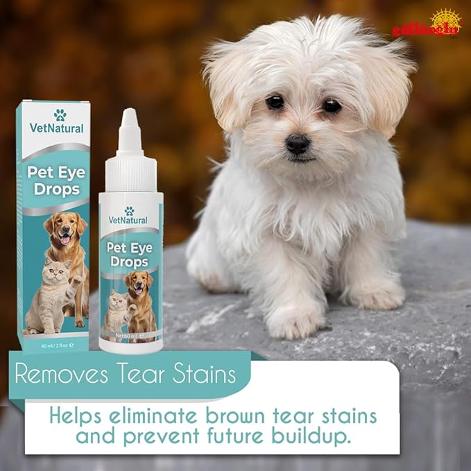 60ml Pet Eye Drops & Eye Wash for Dogs & Cats  Fast Relief for Itching, Irritation, Pink Eye & Allergy Symptoms  Gentle, Safe, Natural Formula for All Animals  Large 60ml Bottle