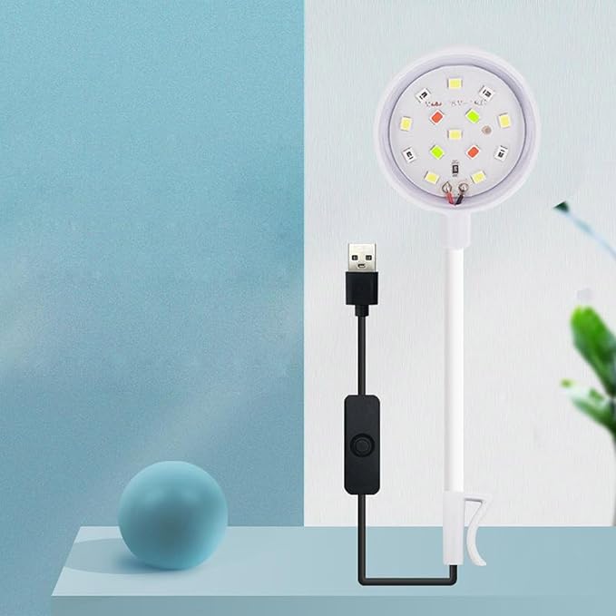Lamps, Small Aquarium Fish Tank Led Light with USB Interface Clip On for Plant Aquarium