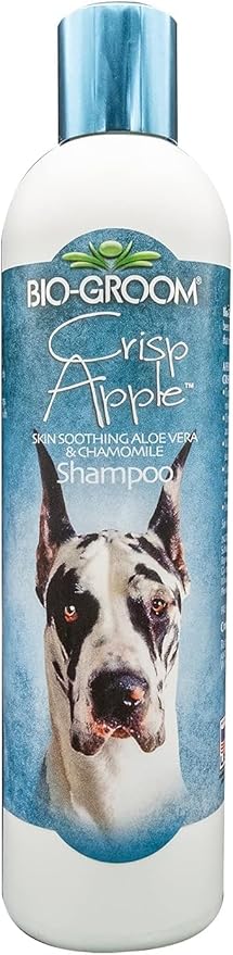 Bio-Groom Crisp Apple Dog Shampoo – Natural Scent Pet Shampoo, Aloe Vera, Chamomile, Cat & Dog Bathing Supplies, Puppy Wash, Cruelty-Free, Made in USA, Quick Rinse Cat Shampoo – 12 fl oz 1-Pack