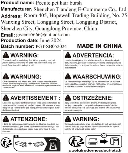 Pecute Self-Cleaning Slicker Brush for Dogs, Cats, Lightweight Dog Brush for Shedding Massaging Grooming, Cat Brush Gently Removes Loose Fur Undercoat for Small Dogs Cats Rabbits of All Hair Types