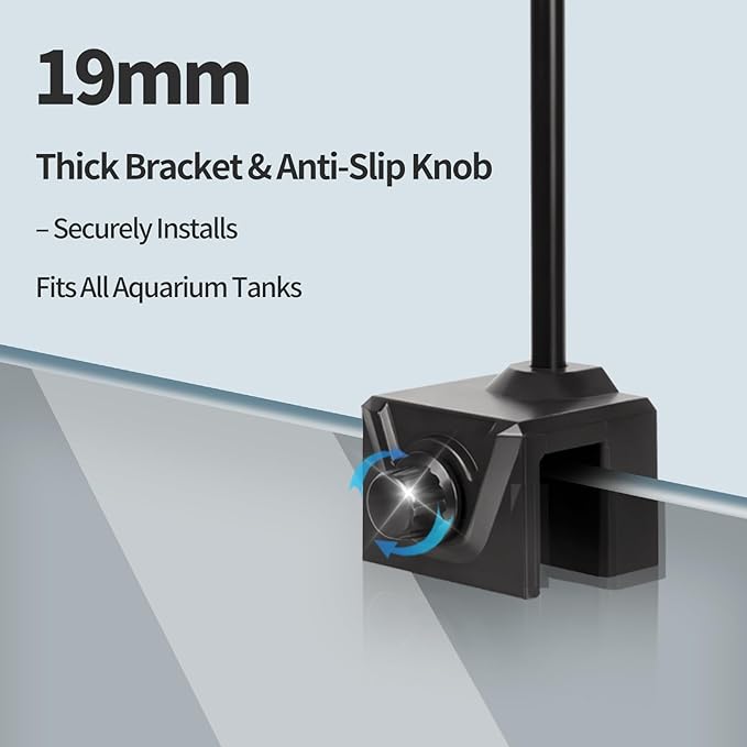 UPETTOOLS Clip On Aquarium Light, Fish Tank Spotlight with 3 Light Colors ，Adjustable Light Head, for Small Medium Planted Freshwater Tank