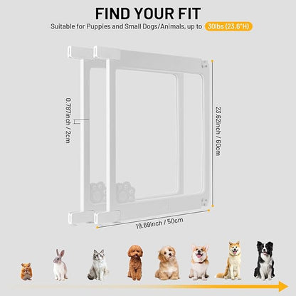 Extention Kit-Clear Acrylic Dog Playpen Indoor Transparent Plastic Puppy Playpen for Cat Rabbit Easy Assemble Pet Pen Foldable Fence Crate Kennel Cage Enclosure (23.6“ Height, 2PCS)