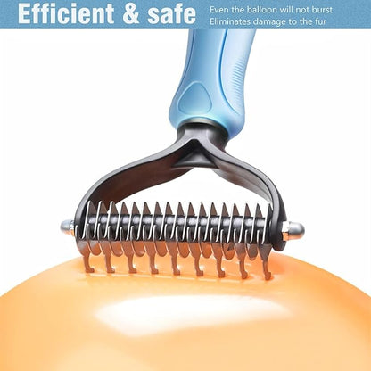 Dog Undercoat Rake Pet Grooming Tool, 2-Sided Shedding Dematting Comb for Cats Mat Remover Deshedder Brush for Large Dogs Double Coat, Long Hair Cat Combs Undercoat Husky Brush with 26 Teeth