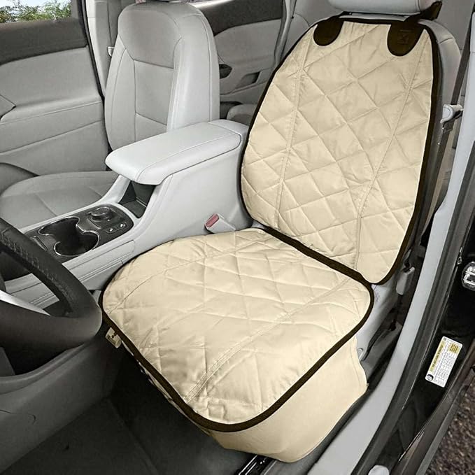 4Knines Front Seat Cover for Dogs (Tan) - USA Based Company